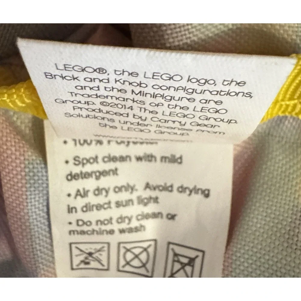 Lego Brick Pattern Drawstring Clinched Gym Bag Backpack